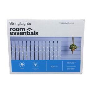 Room Essentials 100 Mini String Fairy Lights Indoor / Outdoor Use Incandescent